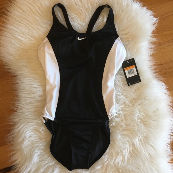 Nike Other - Nike Surge Powerback Black/White One Piece Swim